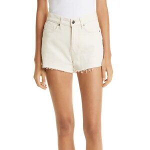 Veronica Beard Timmi Cutoff Denim Shorts in Ecru